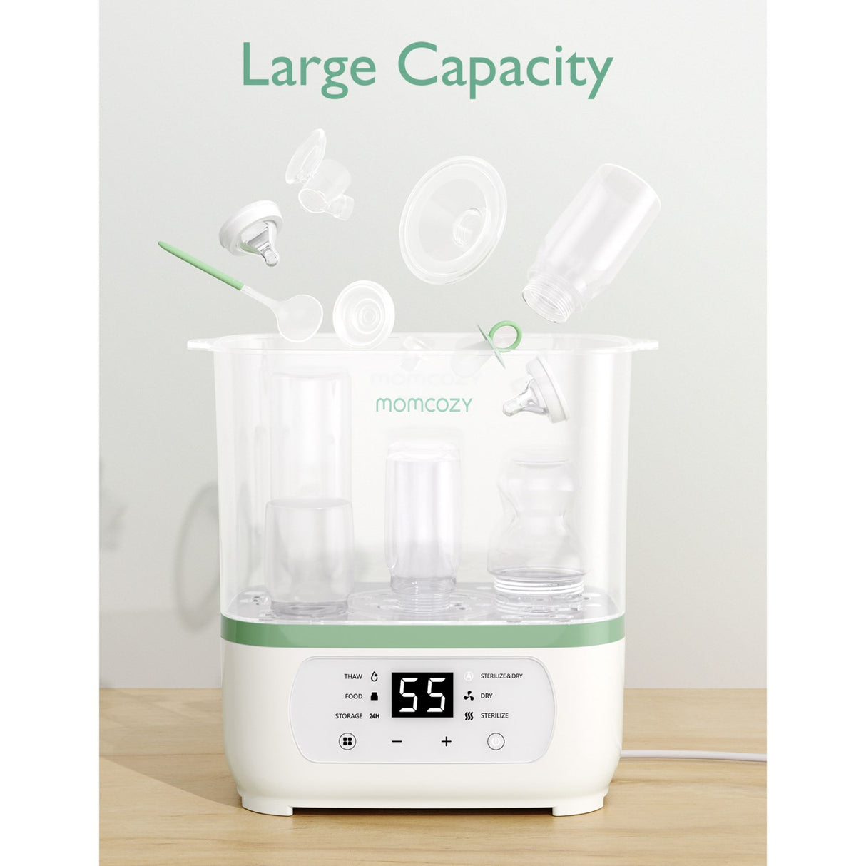 Momcozy 8-in-1 Elektrisk Damp Baby Flaske Sterilisator