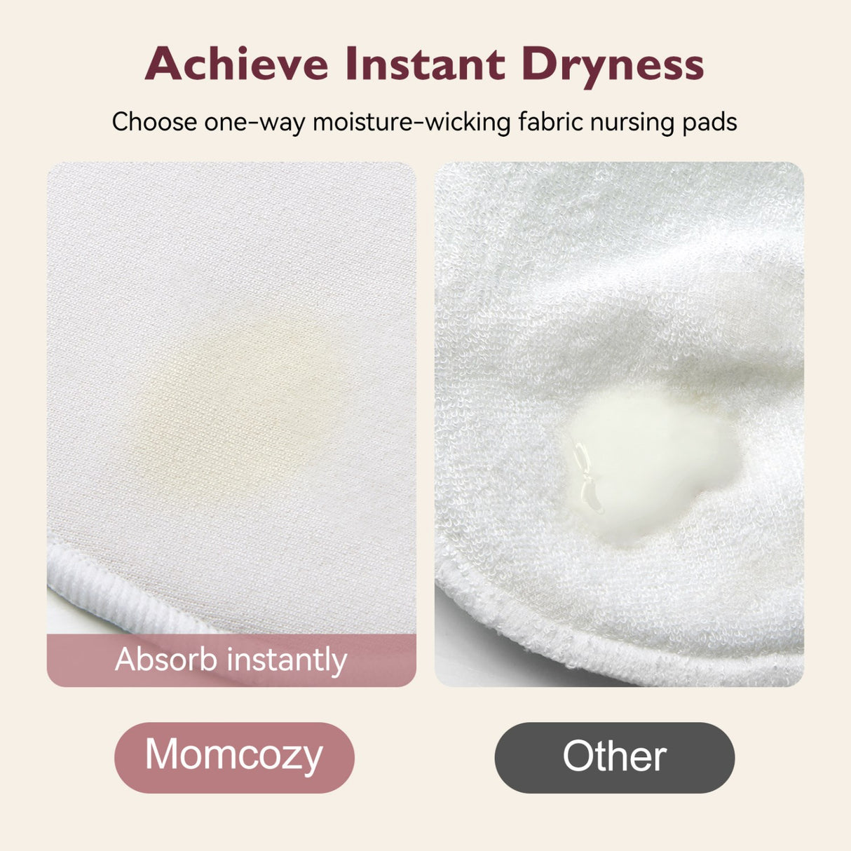 Momcozy Natural Reusable Ammebrikker 14-Pack Tynd