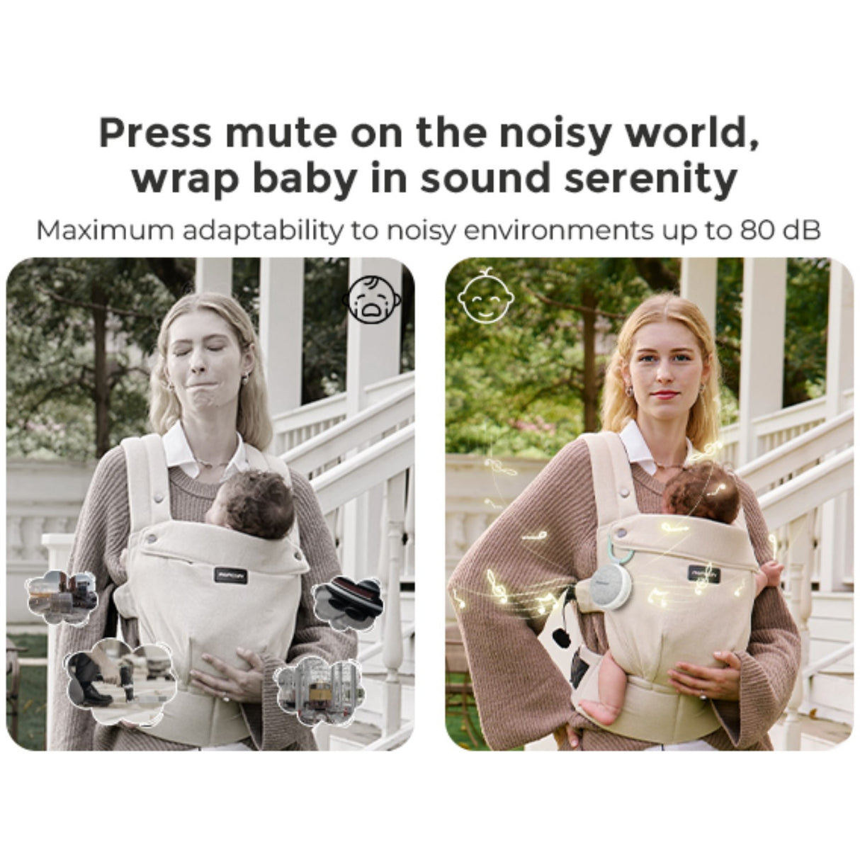 Momcozy Portable Sound Maskine Med Natlys