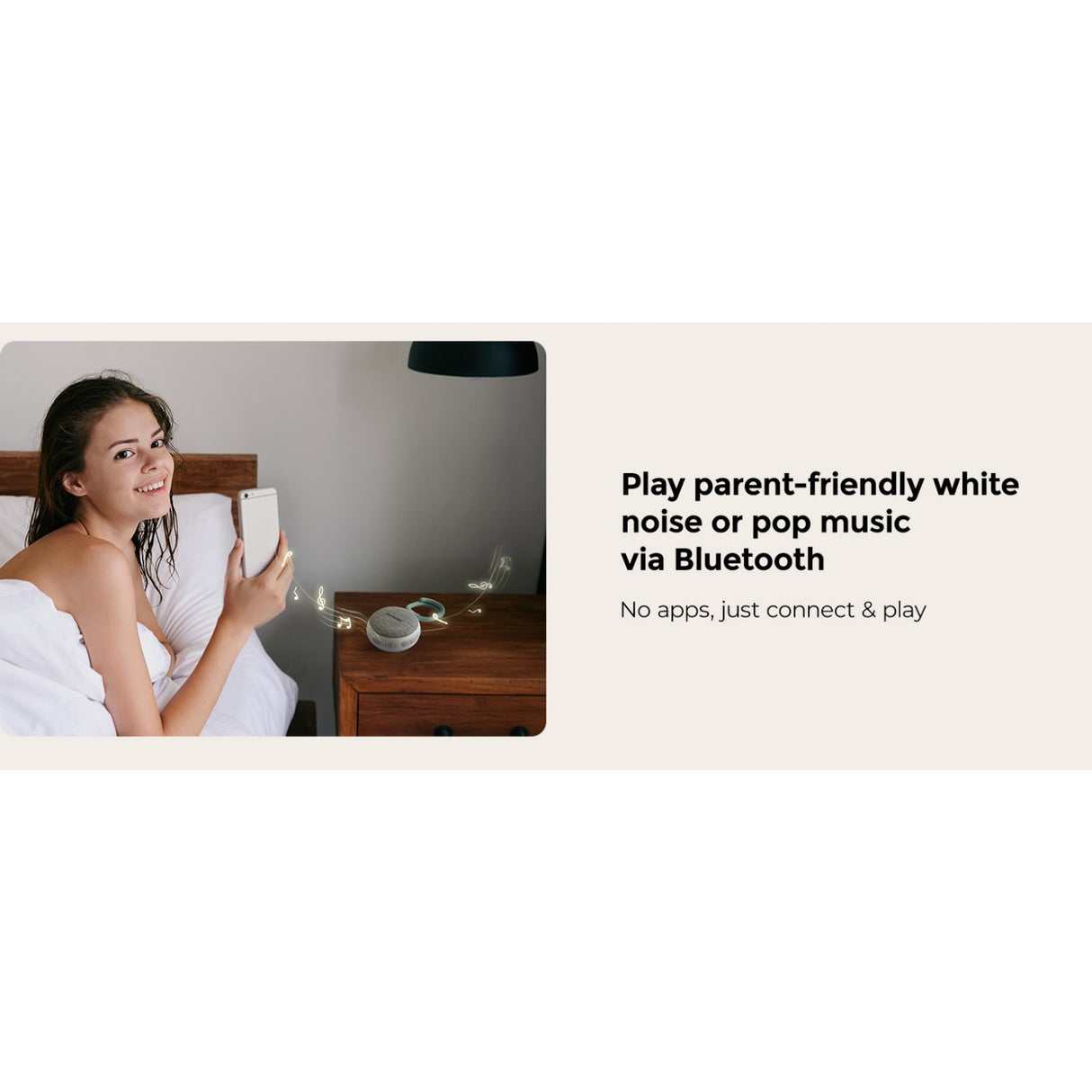 Momcozy Portable Sound Maskine Med Natlys