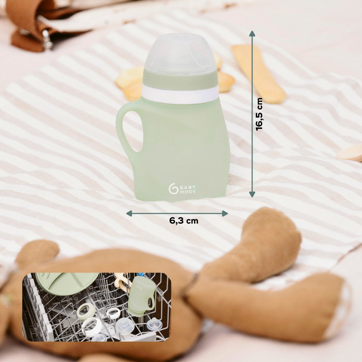 Babymoov Green Silikone Vandflaske