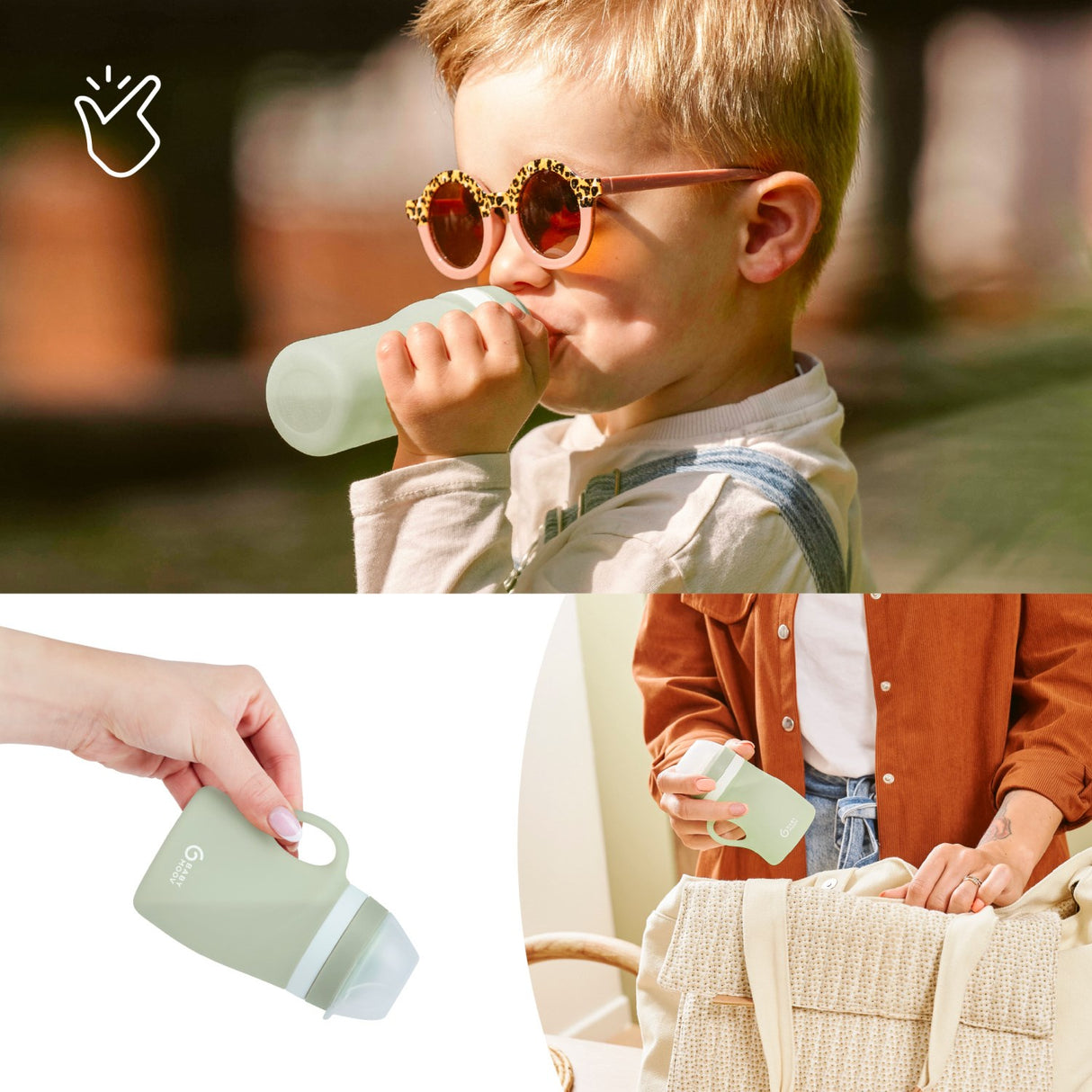 Babymoov Green Silikone Vandflaske