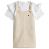 Tommy Hilfiger Classic Beige Dungaree Kjole Sæt