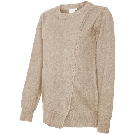 Mama;licious Natural Melange Mlnewanne Iris L/S Strik Top 2F Noos
