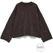 Vero Moda Maternity Chocolate Torte Color 14 Opt-2 Vmmsupreme Ls Loose O-Neck Pullover