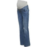Mama;licious Medium Blue Denim Mlkairo Mb Flared Lomme Jeans "34