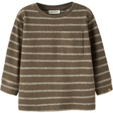 Lil'Atelier Teak Turtledove Nmmoby Ls Loose Top Lil
