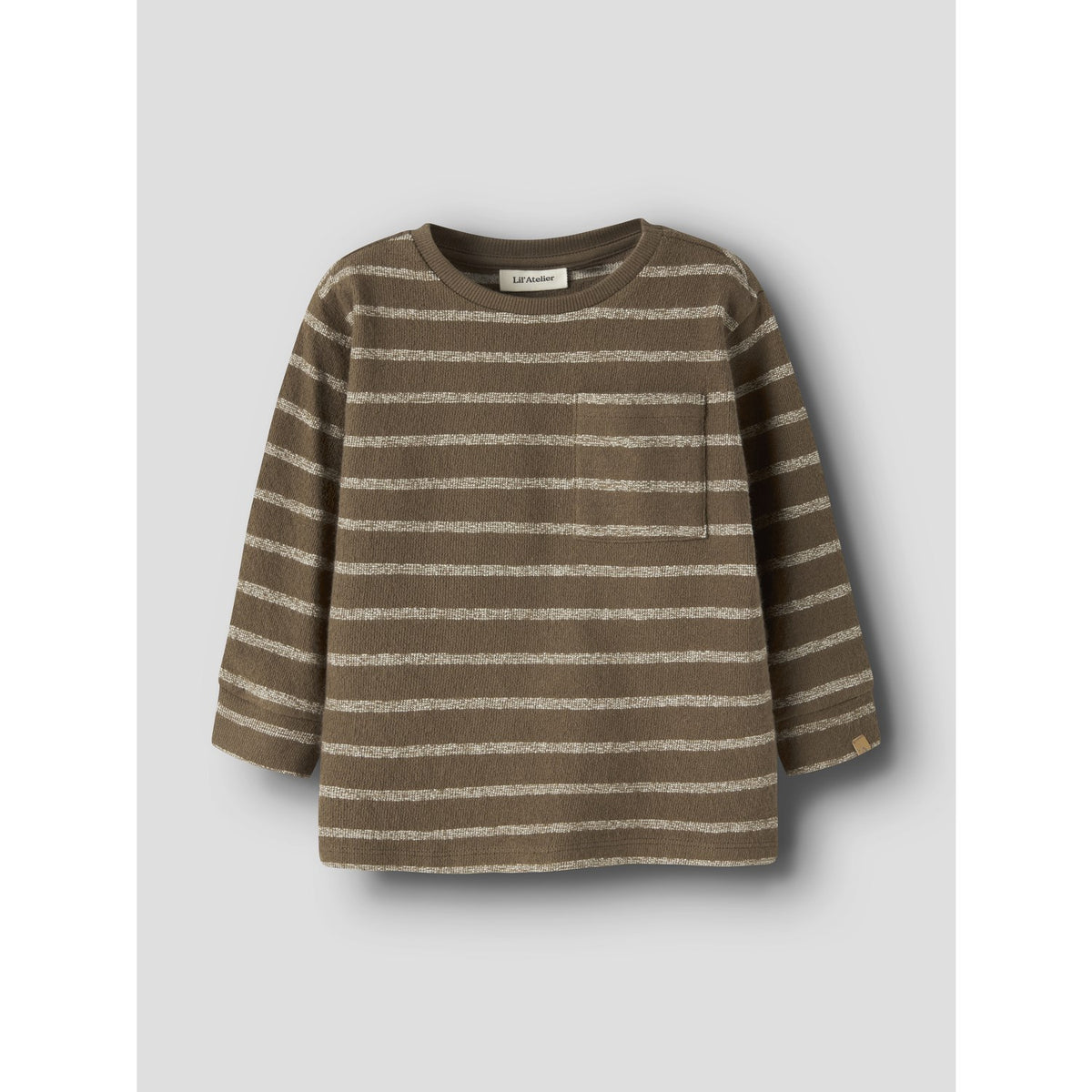 Lil'Atelier Teak Turtledove Nmmoby Ls Loose Top Lil