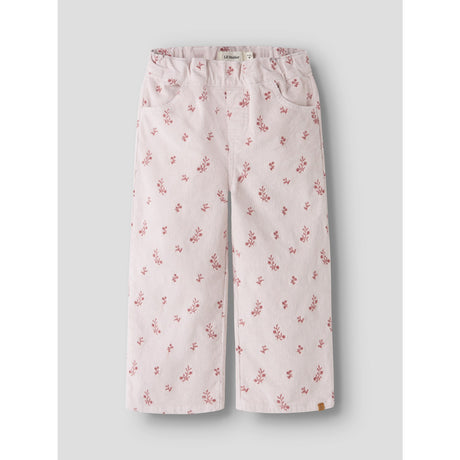 Lil'Atelier Hushed Violet Flower Emb Nmfnelly Cord Wide Bukser 1145-Hc Lil