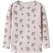 Lil'Atelier Hushed Violet Apple Rose Nmfgayo Sig Ls Slim Top Lil
