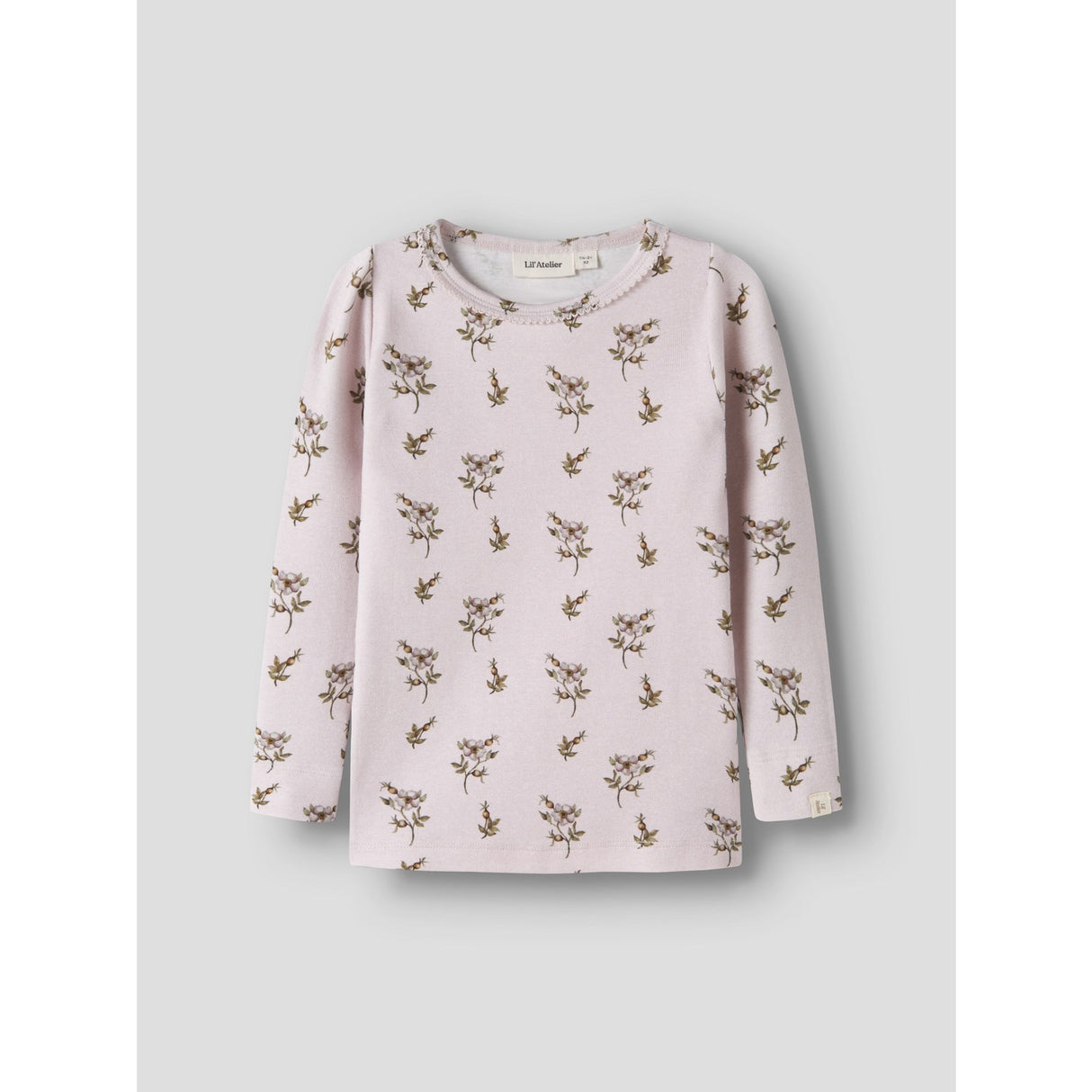Lil'Atelier Hushed Violet Apple Rose Nmfgayo Sig Ls Slim Top Lil