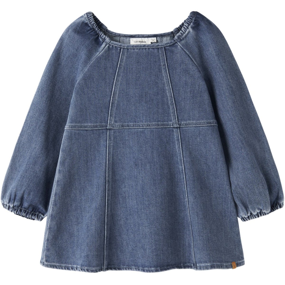 Lil'Atelier Dark Blue Denim Nmfobello Ls Loose Dnm Kjole 1144-Se Lil