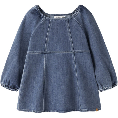 Lil'Atelier Dark Blue Denim Nmfobello Ls Loose Dnm Kjole 1144-Se Lil