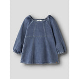 Lil'Atelier Dark Blue Denim Nmfobello Ls Loose Dnm Kjole 1144-Se Lil