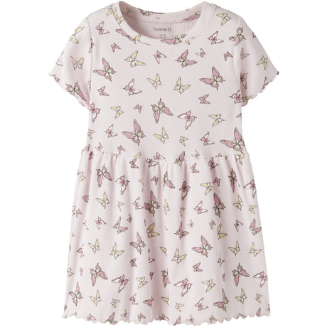 Name It Cradle Pink Butterflies Nmfvemma Ss Aop Kjole