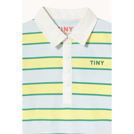 TinyCottons Ice Blue Retro Stripes Polo Sweatshirt