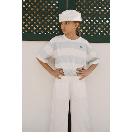 TinyCottons Light Cyan Stripes Strik T-Shirt