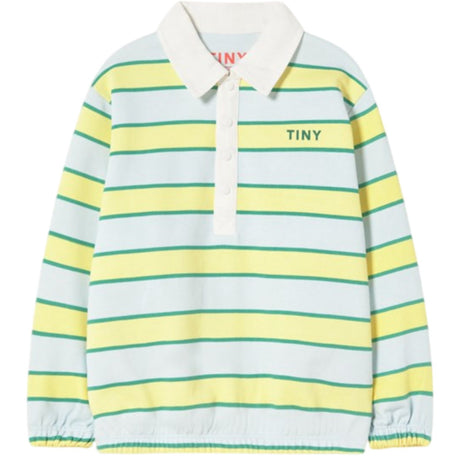 TinyCottons Ice Blue Retro Stripes Polo Sweatshirt