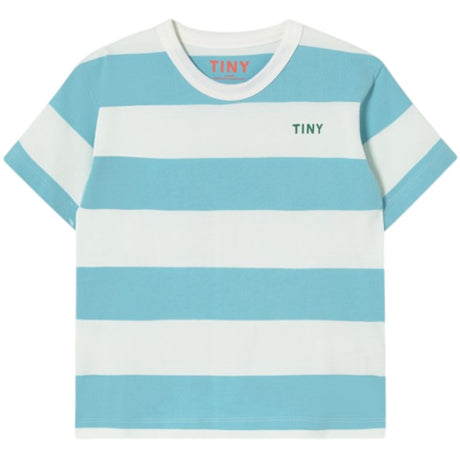 TinyCottons Light Cyan Stripes Strik T-Shirt