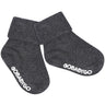 Gobabygo Dark Grey Melange Non Slip Strømper Organic Bomuld