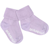 Gobabygo Cloud Lilac Non Slip Strømper Organic Bomuld