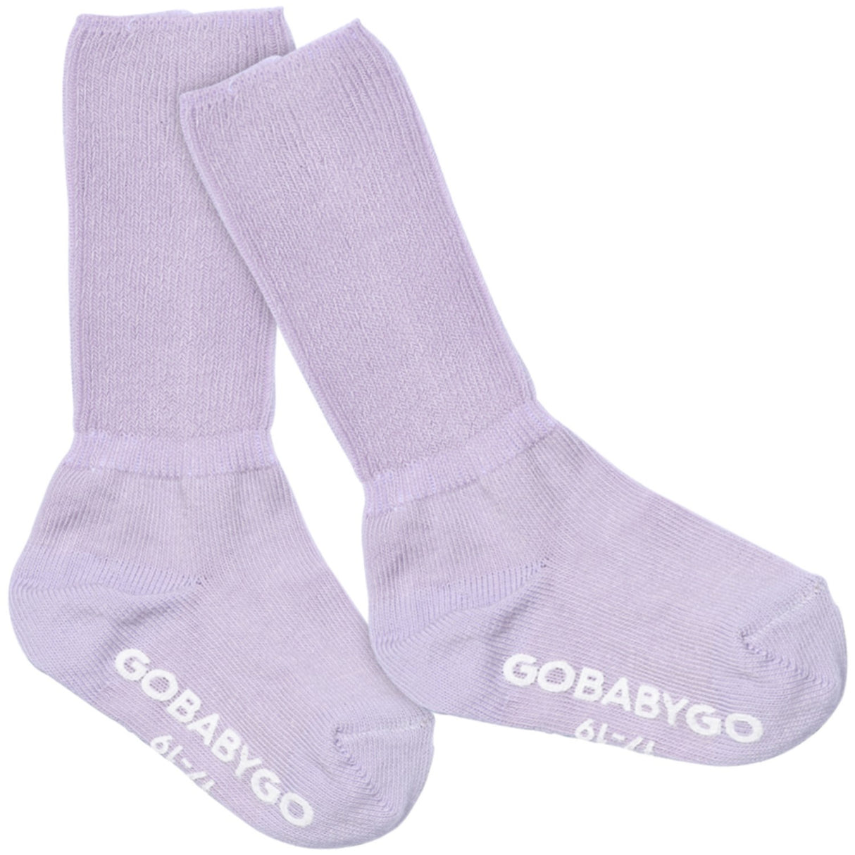 Gobabygo Cloud Lilac Non Slip Strømper Organic Bomuld