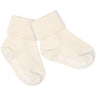 Gobabygo Off White Non Slip Strømper Organic Bomuld