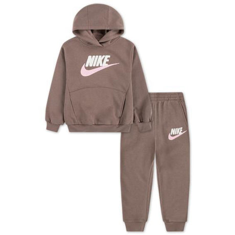 NIKE Mink Brown Club Chenille Flc Sweat Sæt