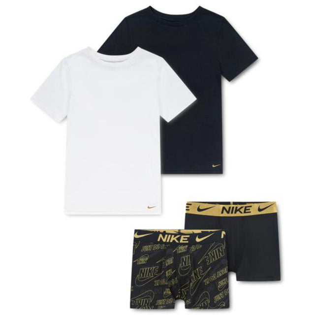 NIKE Black/Gold 4 Pcs Boxer Brief & Undertrøje