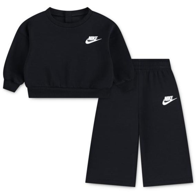 NIKE Black Crew Wide Leg Pant Sæt