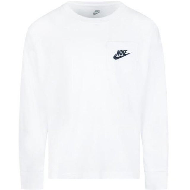 NIKE White Relaxed Ls Lbr T-Shirt
