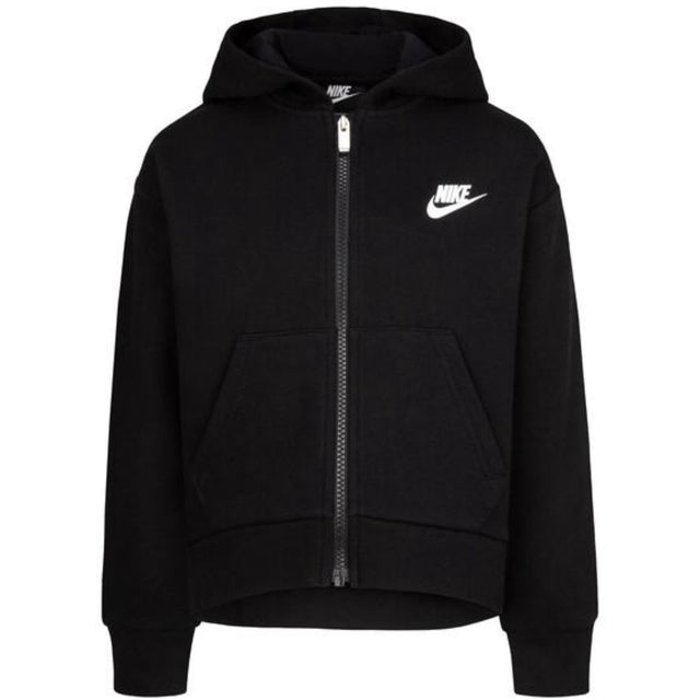 NIKE Black Club Fleece High Low Fz Hættetrøje