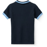 COPENHAGEN COLORS Navy, Blue, Cream Comb. Strikket Pattern Polo