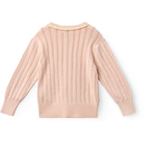 COPENHAGEN COLORS Dusty Rose Comb. Strikket Pointelle Cardigan