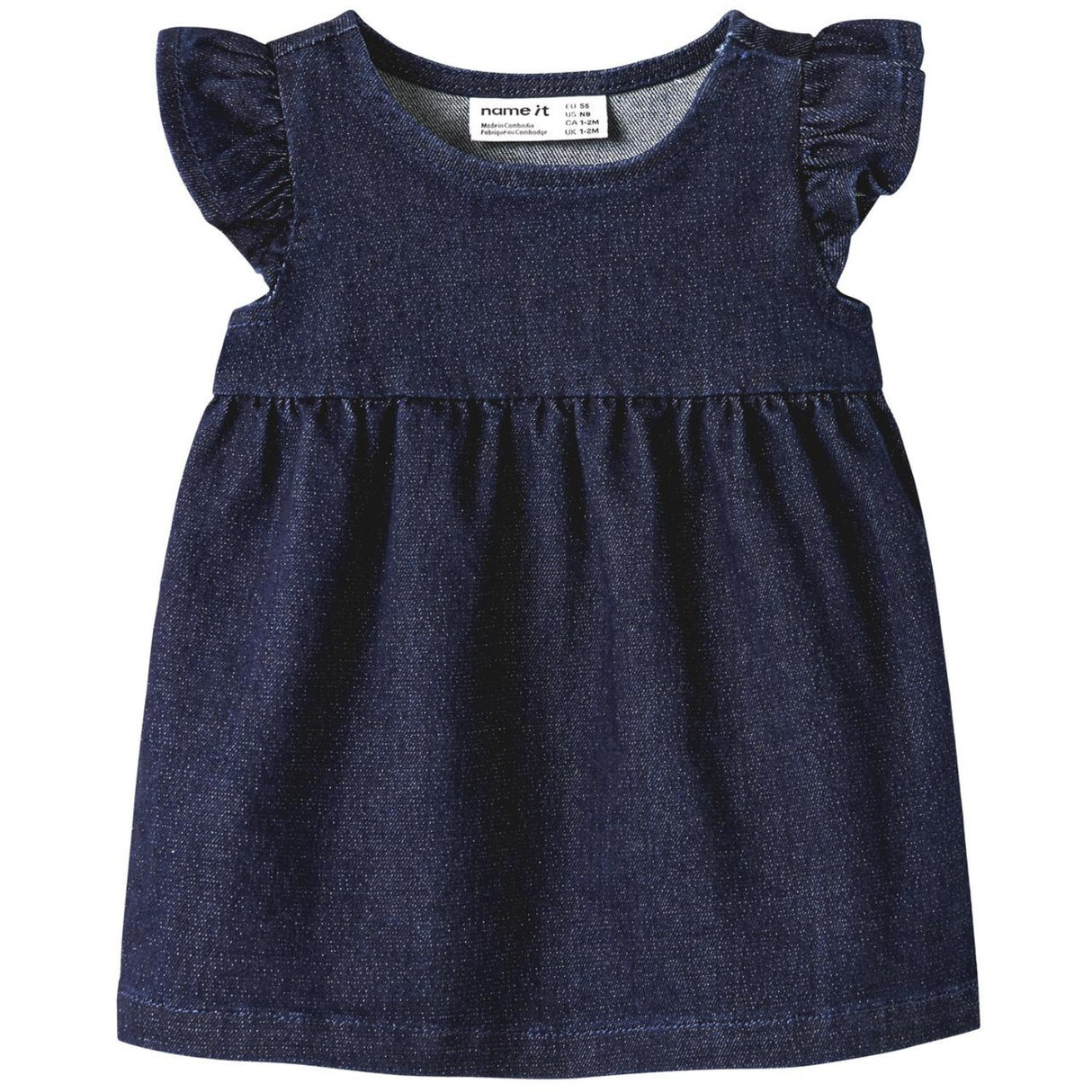 Name It Dark Blue Denim Nbfember Dnm Glitter Kjole 1208-Lu