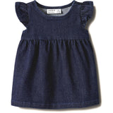 Name It Dark Blue Denim Nbfember Dnm Glitter Kjole 1208-Lu