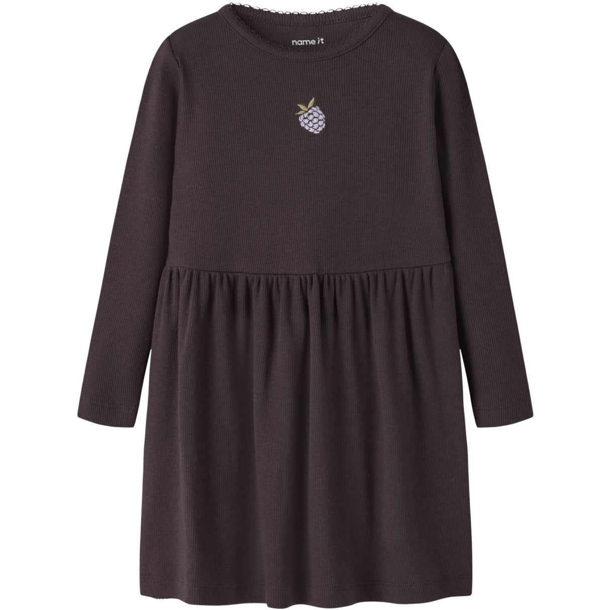 Name It Chocolate Plum Nmfonaya Ls Slim Kjole Æske