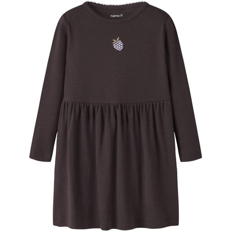 Name It Chocolate Plum Nmfonaya Ls Slim Kjole Æske