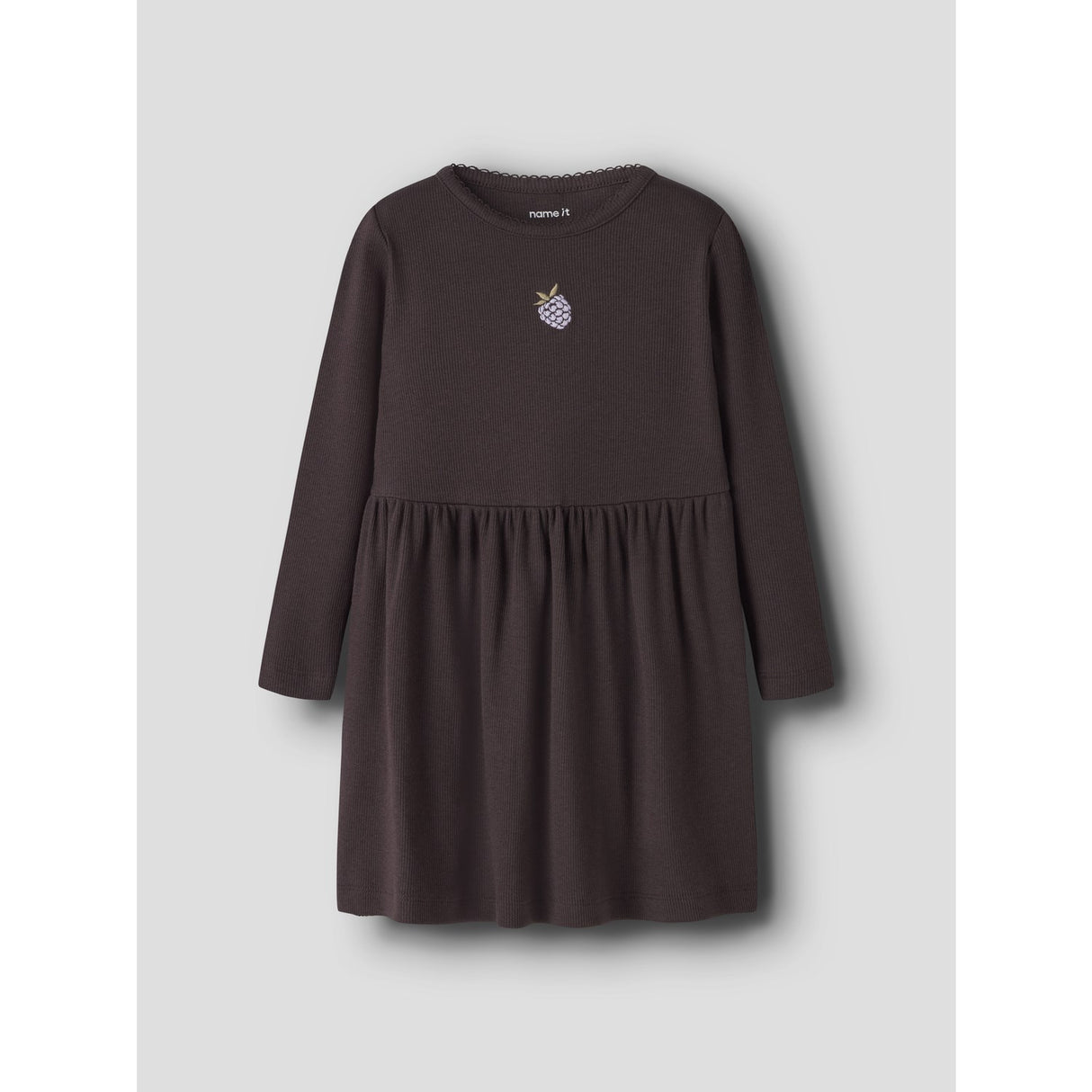 Name It Chocolate Plum Nmfonaya Ls Slim Kjole Æske