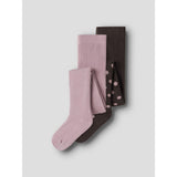 Name It Chocolate Plum Lilas Nmfnina 2P Strømpebukser