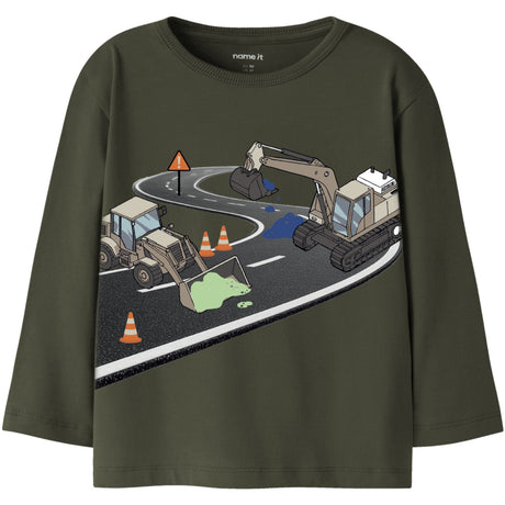 Name It Olive Night Nmmnick Ls Nreg Top Æske