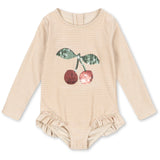 Konges Sløjd Rose Stripe Jade Ls Badedragt