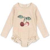 Konges Sløjd Rose Stripe Jade Ls Badedragt