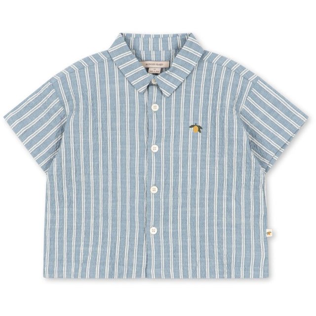 Konges Sløjd Trio Bleu Stripe Elliot Ss Skjorte Gots