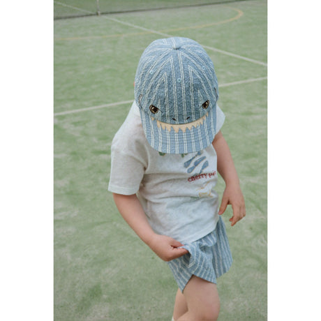 Konges Sløjd Trio Bleu Stripe Elliot Shark Kasket Gots