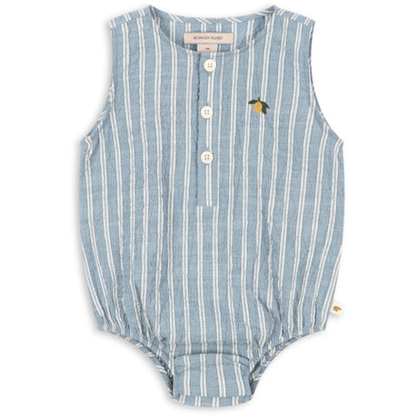 Konges Sløjd Trio Bleu Stripe Elliot Romper Gots