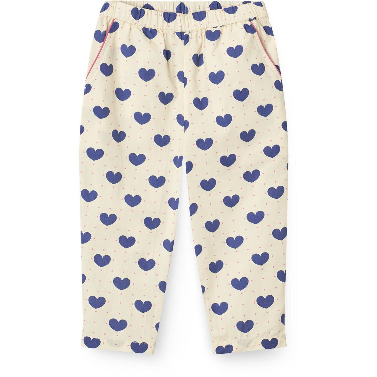 COPENHAGEN COLORS x Luksusbaby Heart Aop Ocean Heart and Dots Bukser Loose Fit