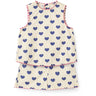 COPENHAGEN COLORS x Luksusbaby Heart Aop Ocean Heart and Dots Bluse m/Shorts Sæt