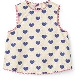 COPENHAGEN COLORS x Luksusbaby Heart Aop Ocean Heart and Dots Bluse m/Shorts Sæt