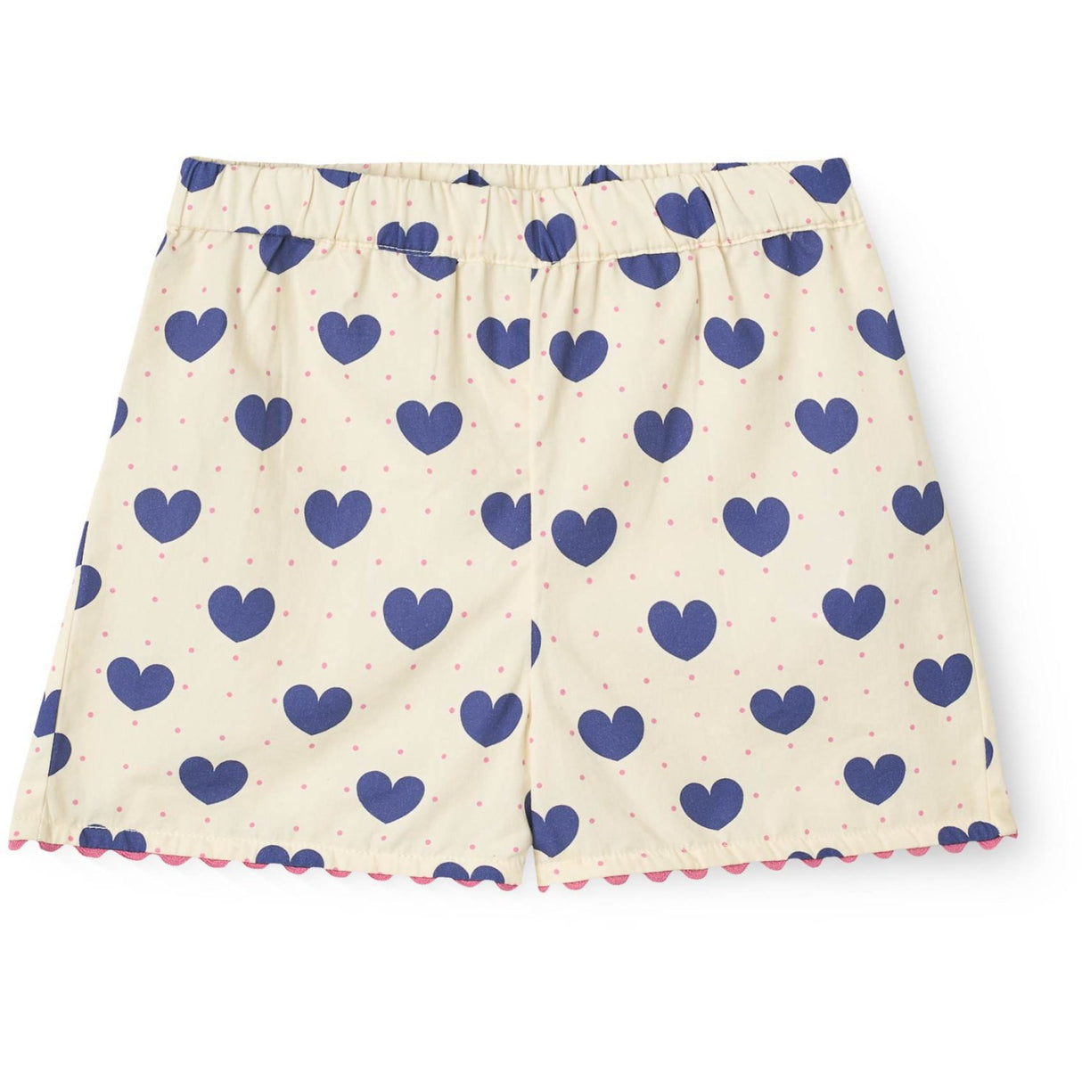 COPENHAGEN COLORS x Luksusbaby Heart Aop Ocean Heart and Dots Bluse m/Shorts Sæt